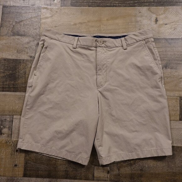Vineyard Vines On-The-Go Shorts Men's Size 34 Khaki Beige 8.5" Inseam Chino - Picture 1 of 8